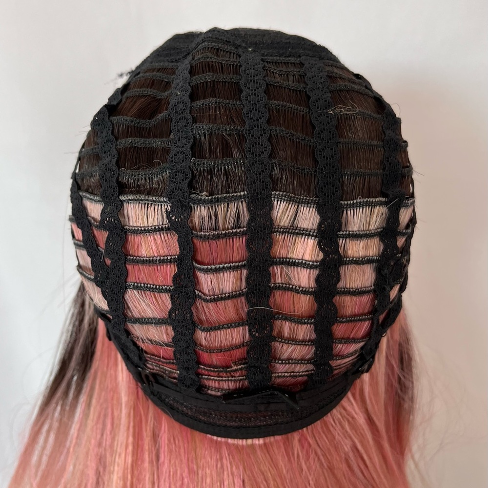 Pretty in Pink is this “Put On & Go” Premium Fibre Wig with Bangs 🎀 - Picture 9 of 11
